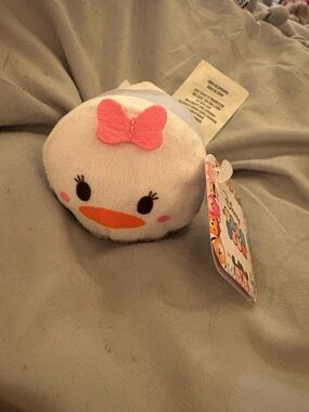 Disney Daisy Duck Tsum Tsum Plush - White, Pink & Orange